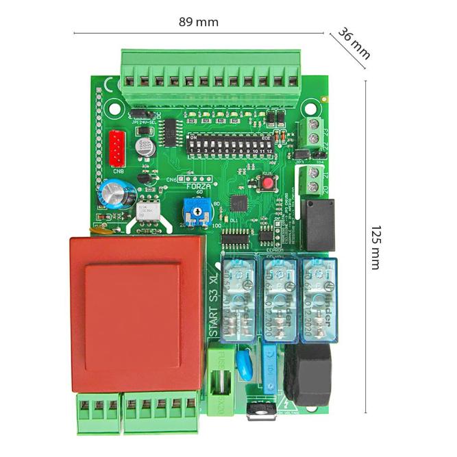 Centrale di Comando Monofase 230V per Cancello Scorrevole e Basculante | Radio 433MHz Rolling-Code | NOLOGO STARTS3XL